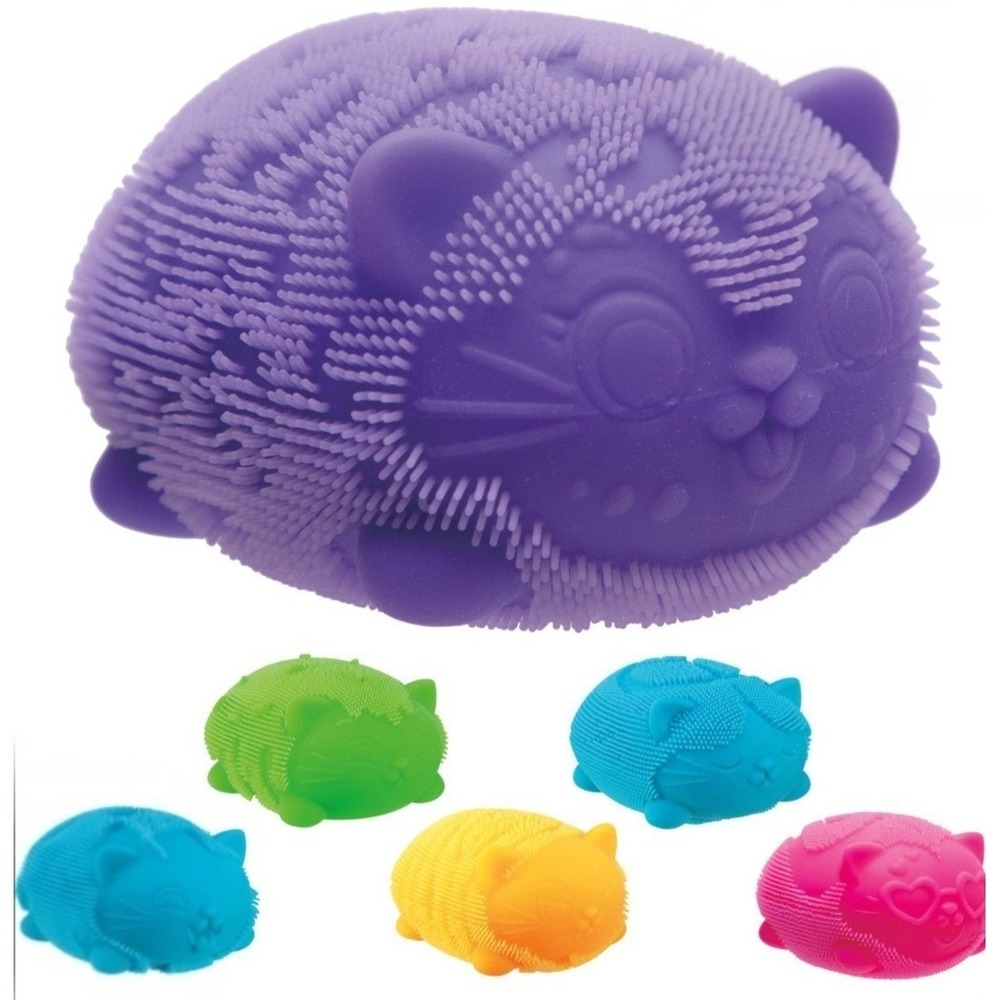 NeeDoh Fuzz Ball Wild Cats Sensory Fidget Toy Pick Your Color New Velvet Squeeze - Picture 3 of 8